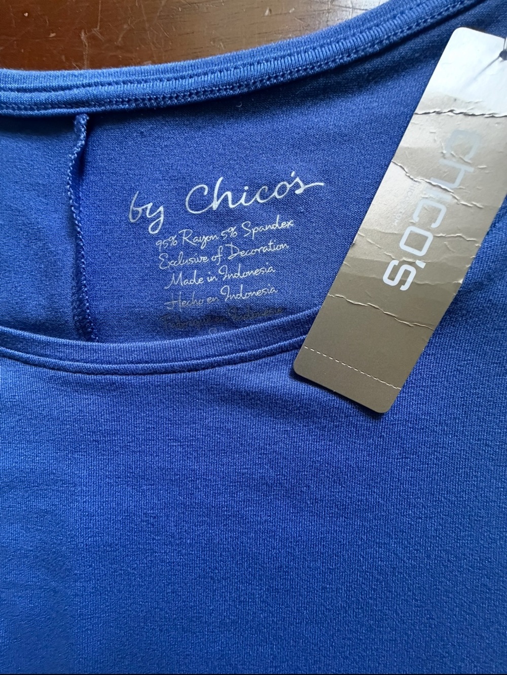 Chico's Blue Scoop Neck Dress